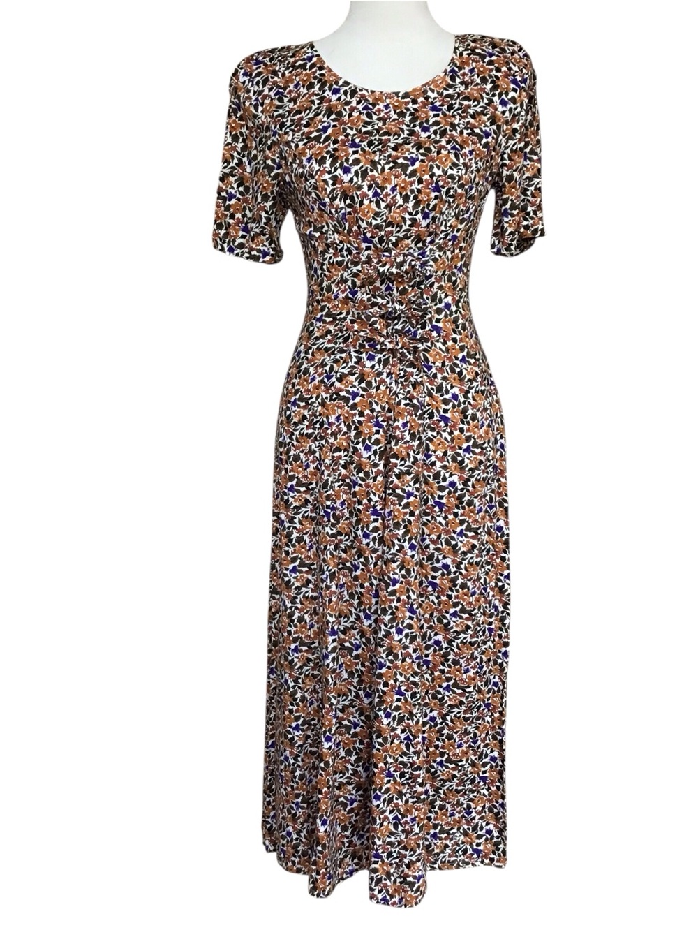 Jamie Brooke Vintage Floral Midi Dress Size 3